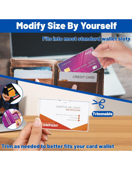 Paquete de 10 fundas protectoras Liemand para tarjetas 9.65x5.89cm