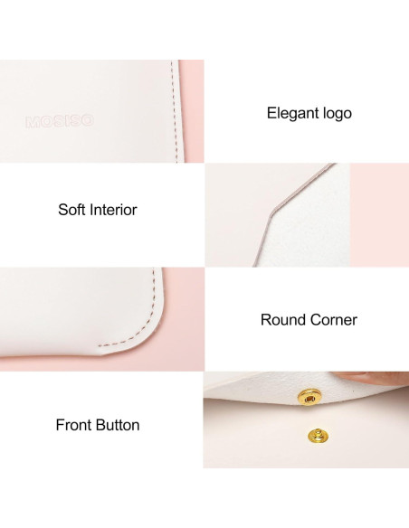 Funda para Laptop MOSISO Beige 13-14" con Alfombrilla y Organizador