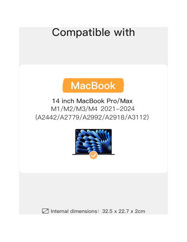 Funda Protectora Inateck para Laptop 14" Gris Oscuro