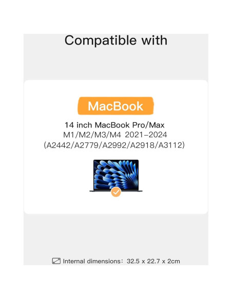 Funda Protectora Inateck para Laptop 14" Gris Oscuro