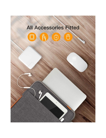 Funda Protectora Inateck para Laptop 14" Gris Oscuro