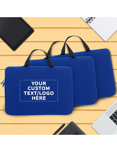 Fundas de Neopreno Personalizadas para Portátiles - 50 Unidades Azul