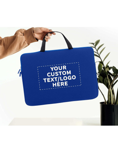 Fundas de Neopreno Personalizadas para Portátiles - 50 Unidades Azul