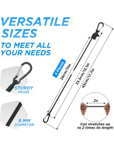 Cuerdas elásticas ajustables SDTC Tech 30 cm, paquete de 4 2