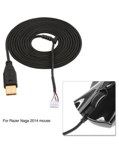 Cable USB Reemplazo para Mouse Razer Naga 2014 - 2.2m Negro 2