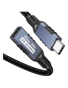 Cable Extensión USB C 1.83m CLAVOOP 20Gbps 240W 4K@60Hz