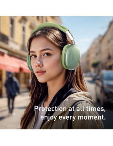 Funda 3 en 1 para AirPods Max MOLOPPO Verde - Silicona y TPU