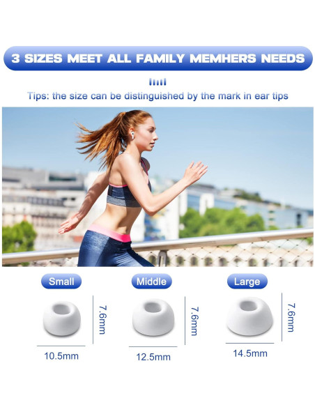 Puntas de Silicona W&Y para AirPods Pro 1ra y 2da Gen - 6 Pares Puntas de Silicona W&Y para AirPods Pro 1ra y 2da Gen - 6 Pares