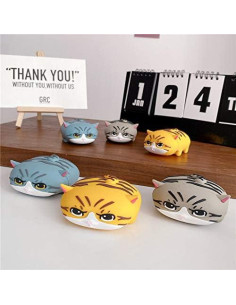 Funda de Silicona para Airpods Pro LEWOTE Gato Gris 2