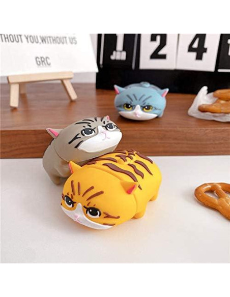 Funda de Silicona para Airpods Pro LEWOTE Gato Gris