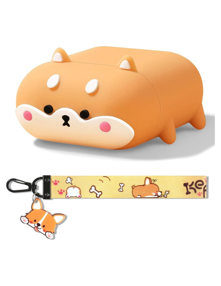 Funda de Silicona para AirPods Pro 2 Shiba Inu con Llavero