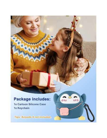 Funda Silicona Pingüino Boaretiu para AirPods 4ta 2024
