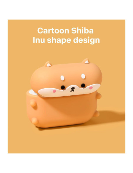 Funda de Silicona para AirPods Pro 2 Shiba Inu con Llavero