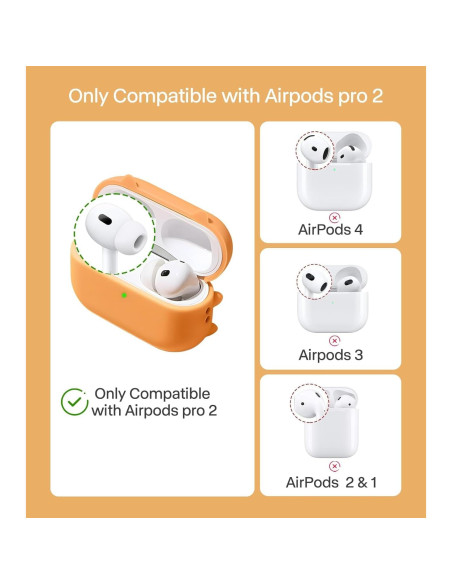 Funda de Silicona para AirPods Pro 2 Shiba Inu con Llavero