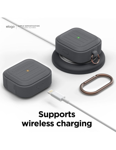 Estuche de Silicona elago Armor para AirPods 3ra Gen Gris