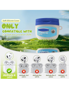 Estuche de Silicona Awofeco para AirPods 4 2024 Kawaii 2