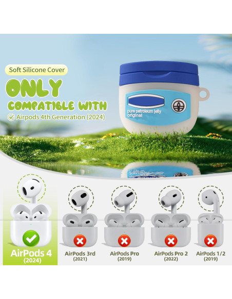 Estuche de Silicona Awofeco para AirPods 4 2024 Kawaii