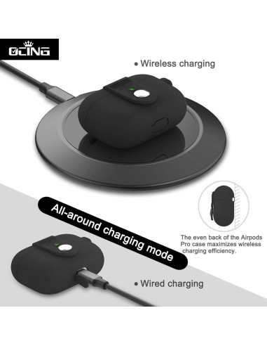 Funda Protectora Silicona para AirPods Pro OCING con Correa