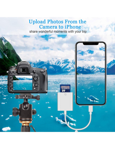 Lector de tarjeta SD a Lightning WORLDBOYU para iPhone/iPad