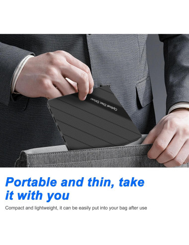 Unidad Externa CD/DVD XMSJSIY USB 3.0 Tipo-C 8 en 1 Portátil