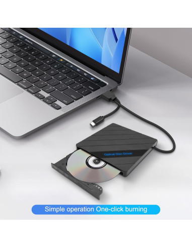 Unidad Externa CD/DVD XMSJSIY USB 3.0 Tipo-C 8 en 1 Portátil