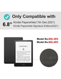Funda Slim MOROCK para Kindle Paperwhite 6.8" 2021 - Flores 2