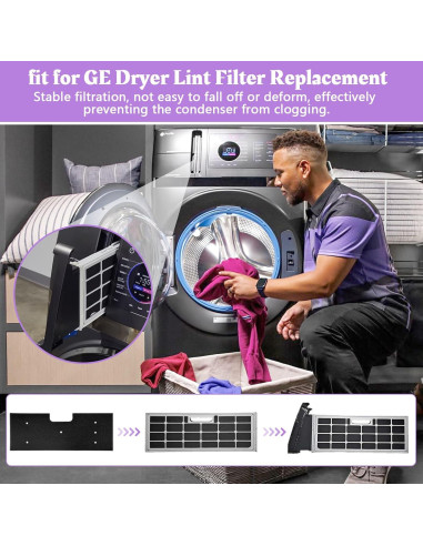 Filtro de Pelusa WH01X35719 Ulapithi para Lavadora y Secadora GE