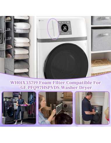 Filtro de Pelusa WH01X35719 Ulapithi para Lavadora y Secadora GE