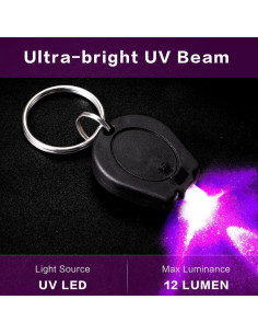 Paquete de 6 Linternas UV LED RaySoar 395nm Llave Prácticas 2