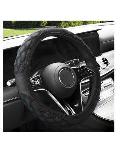 Funda de Volante de Coche Povtii 38.1 cm Cuero Antideslizante