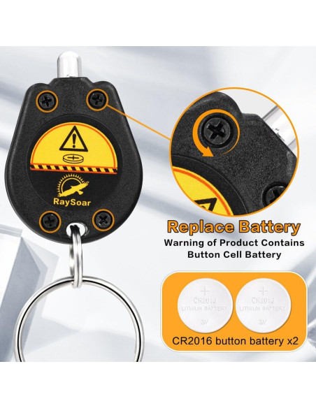 Paquete de 6 Linternas UV LED RaySoar 395nm Llave Prácticas