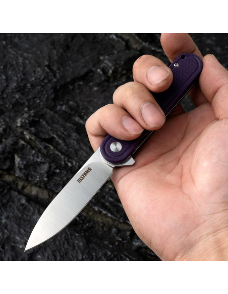 Cuchillo de bolsillo OLITANS G040, acero D2 6.99 cm, mango G10