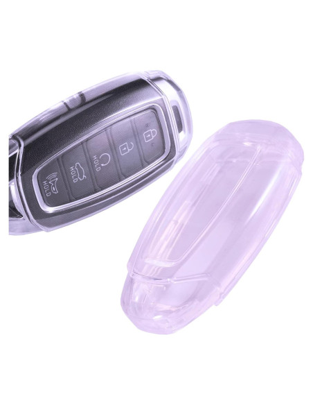 Funda de llavero TANGSEN TPU para Hyundai 4-5 botones Transparente