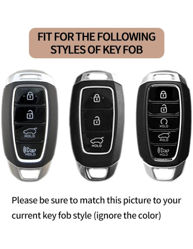 Funda de llavero TANGSEN TPU para Hyundai 4-5 botones Transparente