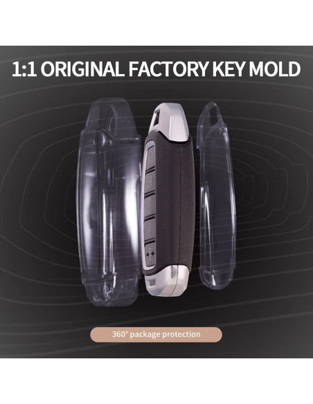 Funda de llavero TANGSEN TPU para Hyundai 4-5 botones Transparente