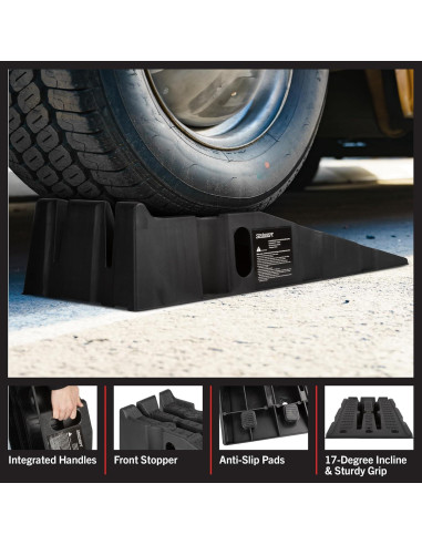 Rampas para Autos Stalwart 2-Pack - Elevación 17cm, 13,000lb