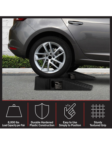 Rampas para Autos Stalwart 2-Pack - Elevación 17cm, 13,000lb