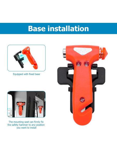 Martillo de Seguridad BELOMI 5 en 1 para Automóvil Naranja