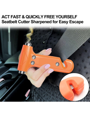 Herramienta de Escape de Seguridad Only U - Rompe Ventanas y Cinturón