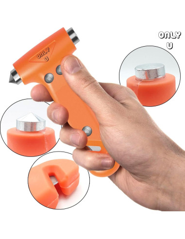 Herramienta de Escape de Seguridad Only U - Rompe Ventanas y Cinturón