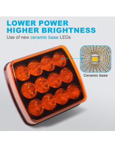 Luces Intermitentes Recargables Agrieyes LED Ámbar 5W 2