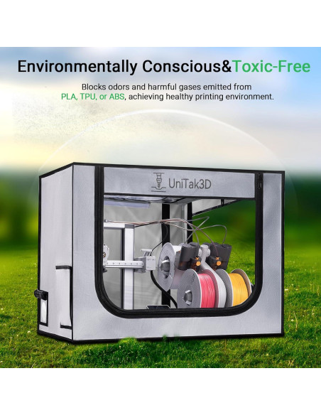 Cubierta para Impresora 3D UniTak3D Bambu Lab A1 82.5x58.5 cm Gris