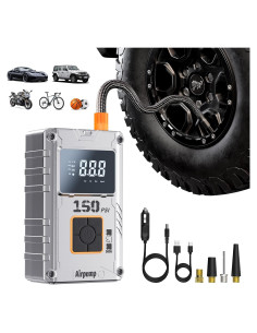 Compresor de Aire Portátil BlitzFill 150 PSI con Manómetro Digital