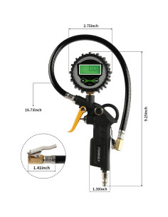 Inflador de Neumáticos Digital FORNAX con Manómetro 200 PSI 2