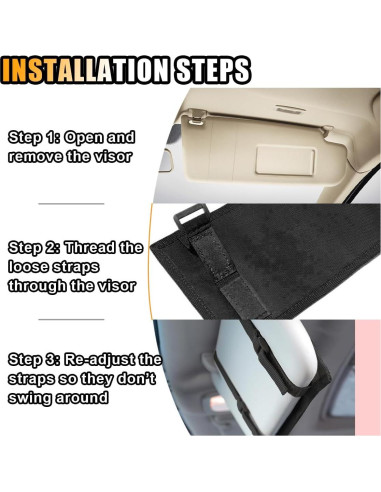 Organizador Táctico de Visera de Coche GLSOWEE Nylon 30x15.5cm