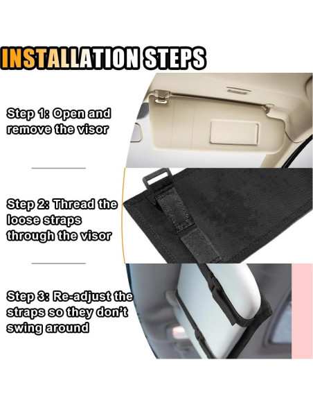 Organizador Táctico de Visera de Coche GLSOWEE Nylon 30x15.5cm Organizador Táctico de Visera de Coche GLSOWEE Nylon 30x15.5cm