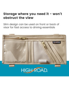 Organizador de Visera de Coche High Road PVBLACK con Bolsillos 2
