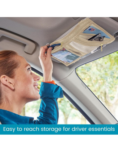 Organizador de Visera de Coche High Road PVBLACK con Bolsillos