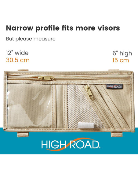 Organizador de Visera de Coche High Road PVBLACK con Bolsillos