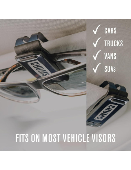 Chums Glasshopper Clip - Soporte de gafas para visera Plata